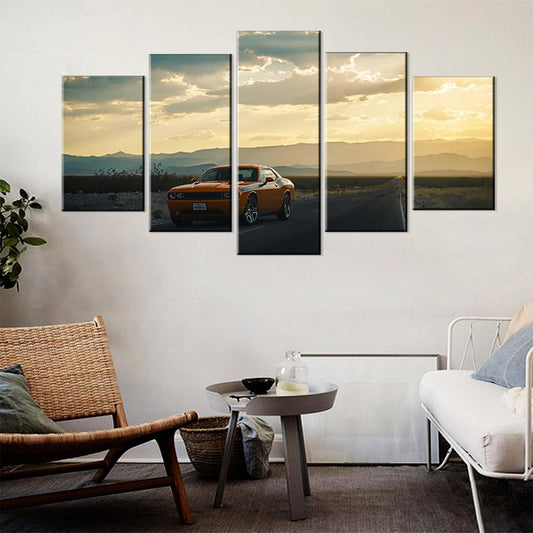 Dodge Challenger 5 Panel Canvas Print Wall Art - GotItHere.com