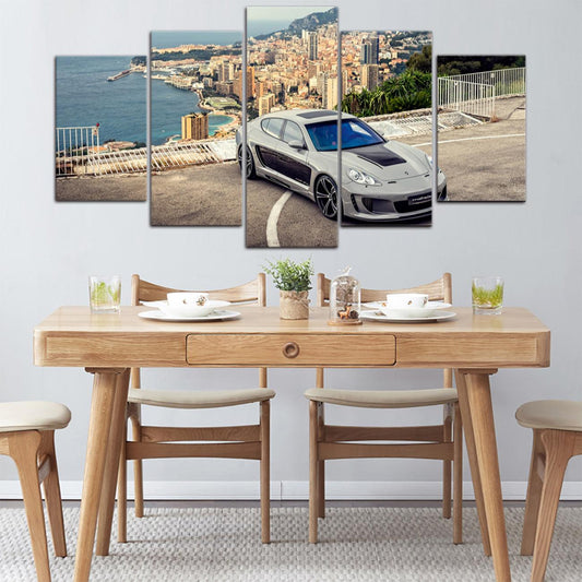 Porsche Panamera 5 Panel Canvas Print Wall Art - GotItHere.com