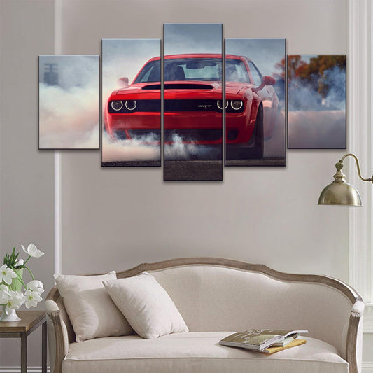 Dodge Challenger SRT 5 Panel Canvas Print Wall Art - GotItHere.com