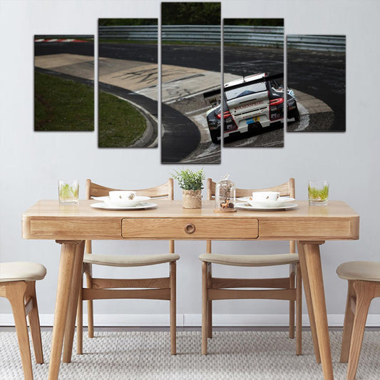 Porsche GT3 RS 5 Panel Canvas Print Wall Art - GotItHere.com