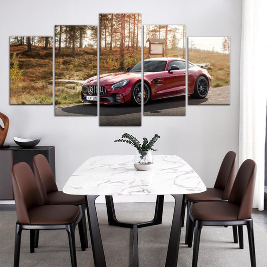 Mercedes-Benz AMG GT 5 Panel Canvas Print Wall Art - GotItHere.com