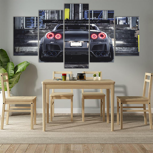 Nissan GTR 5 Panel Canvas Print Wall Art - GotItHere.com