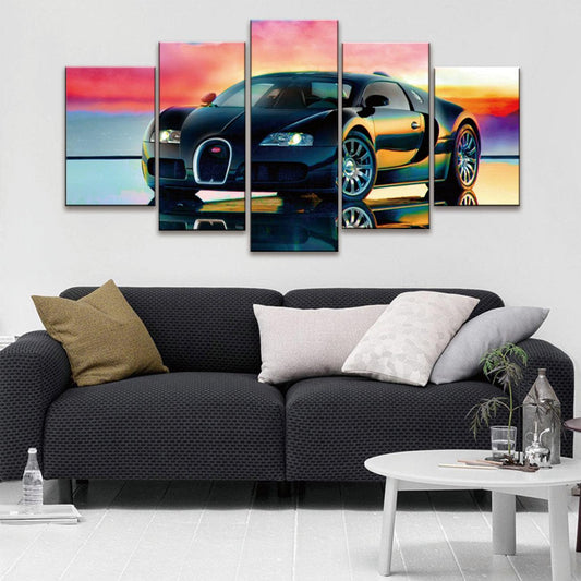 Bugatti Veyron 5 Panel Canvas Print Wall Art - GotItHere.com