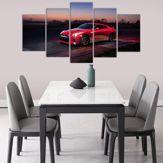 Nissan GTR 5 Panel Canvas Print Wall Art - GotItHere.com