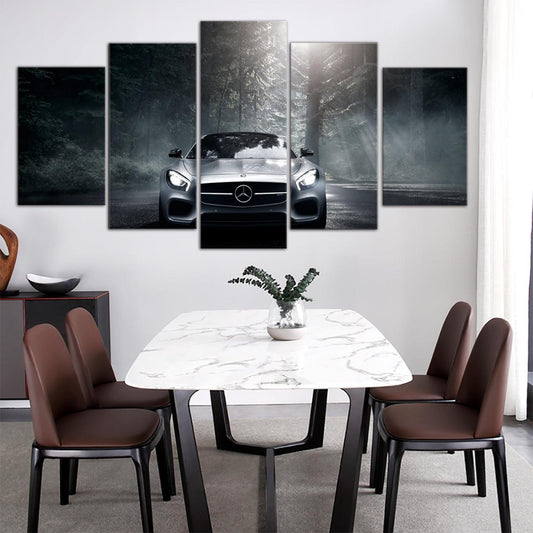 Mercedes-Benz AMG GT 5 Panel Canvas Print Wall Art - GotItHere.com