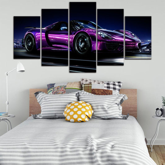 Porsche 918 Spyder 5 Panel Canvas Print Wall Art - GotItHere.com