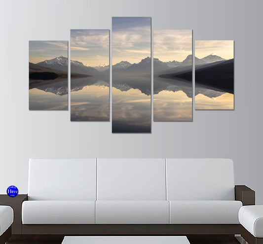 Lake McDonald - Glacier National Park, Montana 5 Panel Canvas Print Wall Art - GotItHere.com