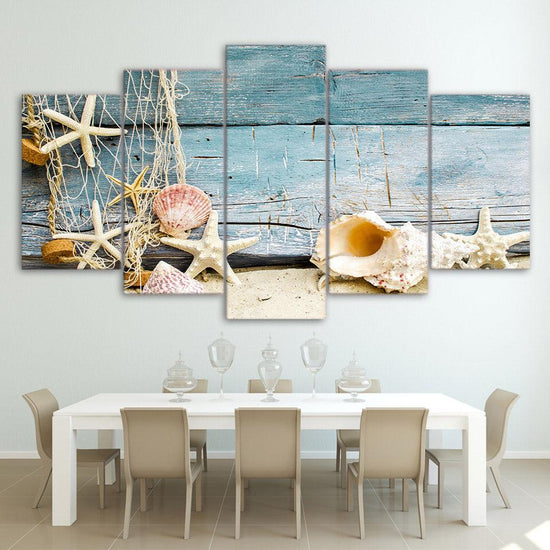 Beautiful Seashells Beach Decor Canvas Print Wall Art – Gotithere.com