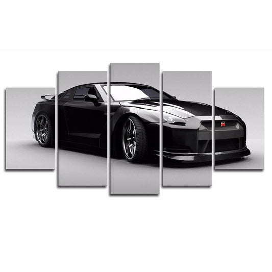 Nissan GT-R 5 Panel Canvas Print Wall Art - GotItHere.com